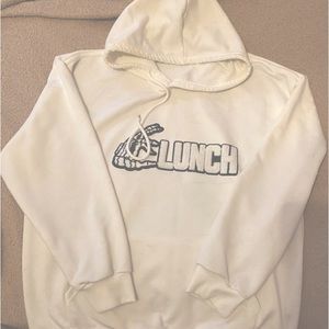 White and black hoodie